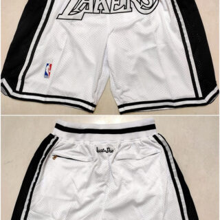 Men's Los Angeles Lakers White Shorts (Run Small)