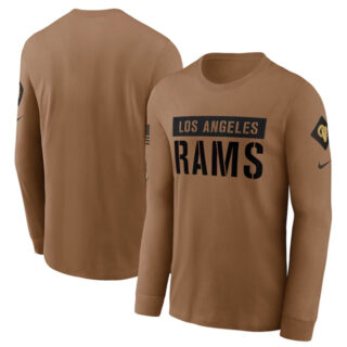 Men's Los Angeles Rams 2023 Brown Salute To Service Long Sleeve T-Shirt