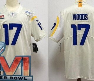 Men's Los Angeles Rams #17 Robert Woods Limited Bone 2022 Super Bowl LVI Bound Vapor Jersey