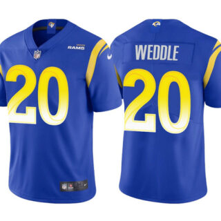 Men's Los Angeles Rams #20 Eric Weddle Royal Vapor Untouchable Limited Stitched Football Jersey