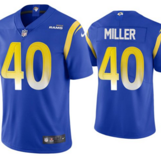 Men's Los Angeles Rams #40 Von Miller 2021 Royal Vapor Untouchable Limited Stitched Football Jersey