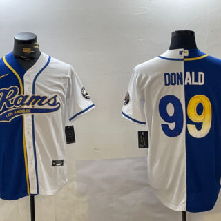 Men's Los Angeles Rams #99 Aaron Donald White Cool Base Stitched Baseball Jerseys