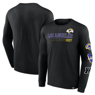 Men's Los Angeles Rams Black Go The Distance Long Sleeve T-Shirt