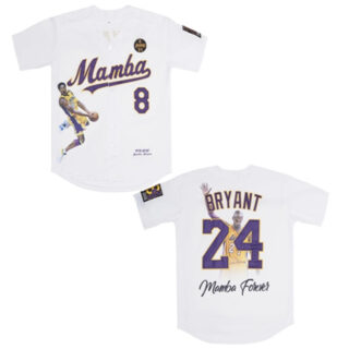 Men's Mamba #8 Back #24 Kobe Bryant Cool Base Stitched Jerseys 16