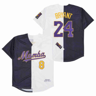 Men's Mamba #8 Back #24 Kobe Bryant Cool Base Stitched Jerseys 2