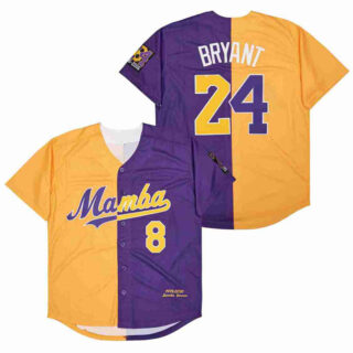 Men's Mamba #8 Back #24 Kobe Bryant Cool Base Stitched Jerseys 4