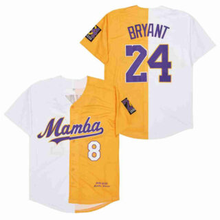 Men's Mamba #8 Back #24 Kobe Bryant Cool Base Stitched Jerseys 5