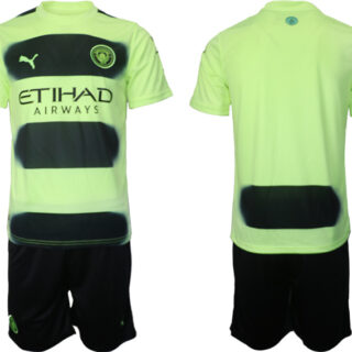 Men's Manchester City Green Blank Jersey