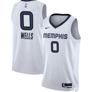 Men's Memphis Grizzlies #0 Jaylen Wells White 2024 Draft Association Edition Stitched Jersey
