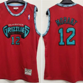 Men's Memphis Grizzlies #12 Ja Morant Red Stitched Jersey