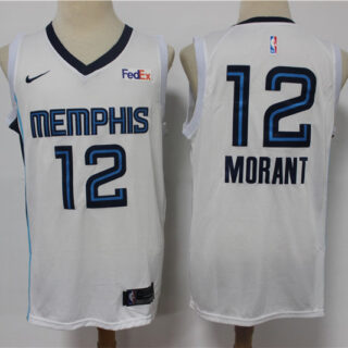 Men's Memphis Grizzlies #12 Ja Morant White 2019 Nike Swingman