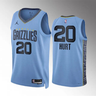 Men's Memphis Grizzlies #20 Matthew Hurt Blue Statement Edition Stitched Jersey