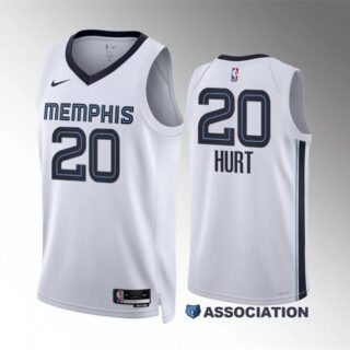 Men's Memphis Grizzlies #20 Matthew Hurt White Association Edition Stitched Jersey