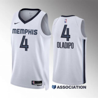 Men's Memphis Grizzlies #4 Victor Oladipo White Association Edition Stitched Jersey