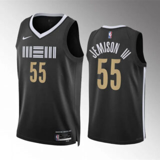 Men's Memphis Grizzlies #55 Trey Jemison Iii Black 2023-24 City Edition Stitched Jersey