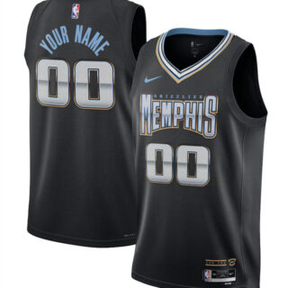 Men's Memphis Grizzlies Active Player Custom Black 2022 2023 City Edition Stitched Jersey