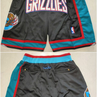 Men's Memphis Grizzlies Black Shorts (Run Small)