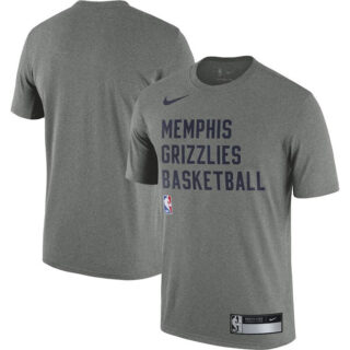 Men's Memphis Grizzlies Heather Gray 2023 24 Sideline Legend Performance Practice T-Shirt