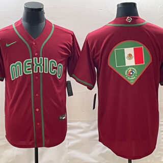 Men's Mexico Baseball 2023 Red World Baseball Big Logo Classic Stitched Jersey