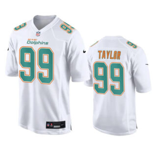 Men's Miami Dolphins #99 Jason Taylor White Fashion Vapor Untouchable Stitched Football Jersey