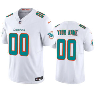 Men's Miami Dolphins Active Player Custom White 2023 F.U.S.E Vapor Limited Stitched Football Jersey