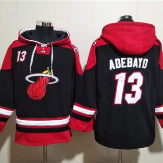 Men's Miami Heat #13 Bam Adebayo Black Ageless Must-Have Lace-Up Pullover Hoodie