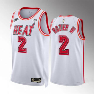 Men's Miami Heat #2 Terry Rozier III White Classic Edition Stitched Basketball Jersey