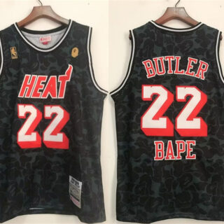 Men's Miami Heat #22 Jimmy Butler Black Stitched Jersey