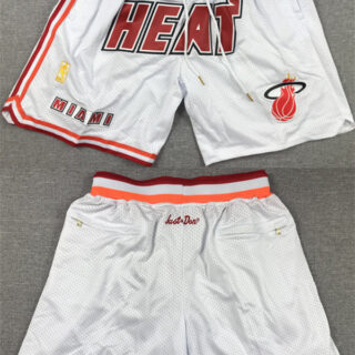 Men's Miami Heat White Shorts (Run Small)