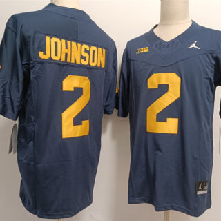 Men's Michigan Wolverines #2 Will Johnson Navy 2024 F.U.S.E. Stitched Jersey