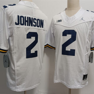 Men's Michigan Wolverines #2 Will Johnson White 2024 F.U.S.E. Stitched Jersey