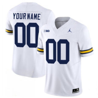 Men's Michigan Wolverines ACTIVE PLAYER Custom White 2024 F.U.S.E. Stitched Jersey
