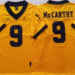 Men's Michigan Wolverines ACTIVE PLAYER Custom Yellow Stitched Jersey