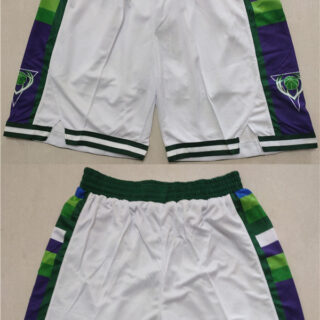 Men's Milwaukee Bucks White 75th Anniversary Shorts (Run Small)