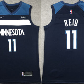 Men's Minnesota Timberwolves #11 Naz Reid Navy Icon Edition Stitched Jersey