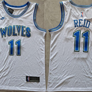 Men's Minnesota Timberwolves #11 Naz Reid White Stitched Jersey