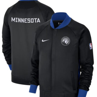 Men's Minnesota Timberwolves Black 2022 23 City Edition Full-Zip Jacket