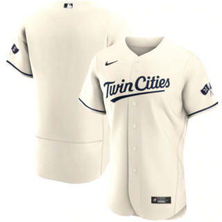 Men's Minnesota Twins Blank Cream 2023 Home Alternate Flex Base Stitched Jersey