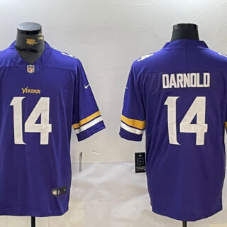 Men's Minnesota Vikings #14 Sam Darnold Purple Vapor Untouchable Limited Stitched Jersey
