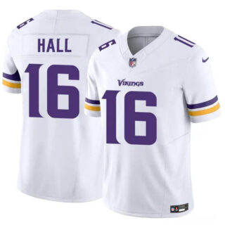 Men's Minnesota Vikings #16 Jaren Hall White 2023 F.U.S.E. Vapor Untouchable Limited Stitched Jersey