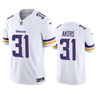 Men's Minnesota Vikings #31 Cam Akers White 2023 F.U.S.E. Vapor Untouchable Limited Stitched Jersey