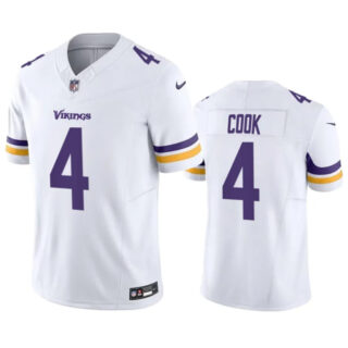 Men's Minnesota Vikings #4 Dalvin Cook White 2023 F.U.S.E. Vapor Untouchable Stitched Jersey