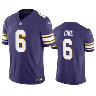 Men's Minnesota Vikings #6 Lewis Cine Purple 2023 F.U.S.E. Vapor Untouchable Limited Stitched Jersey