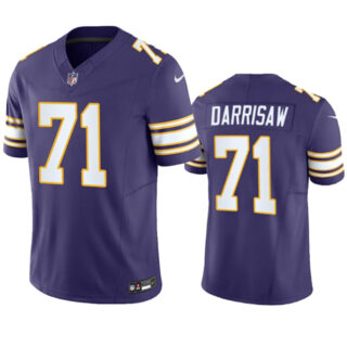 Men's Minnesota Vikings #71 Christian Darrisaw Purple 2023 F.U.S.E. Vapor Untouchable Limited Stitched Jersey
