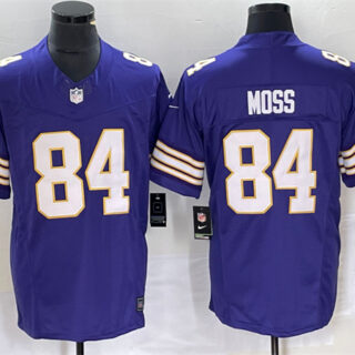 Men's Minnesota Vikings #84 Randy Moss Purple 2023 F.U.S.E. Vapor Untouchable Limited Stitched Jersey