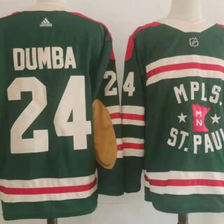 Men's Minnesota Wild #24 Matt Dumba Green 2022 Winter Classic Adidas Stitched NHL Jersey