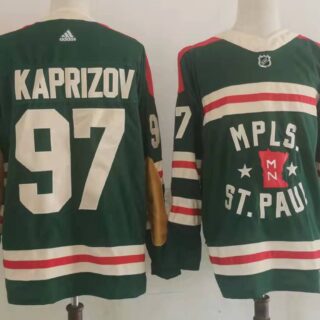 Men's Minnesota Wild #97 Kirill Kaprizov Green 2022 Winter Classic Adidas Stitched NHL Jersey