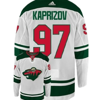 Men's Minnesota Wild #97 Kirill Kaprizov White Stitched Jersey