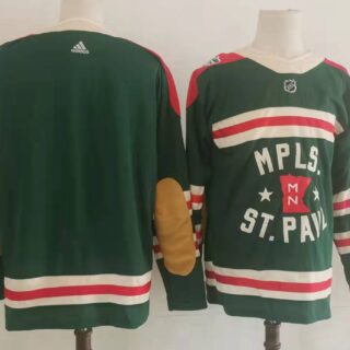 Men's Minnesota Wild Blank Green 2022 Winter Classic Adidas Stitched NHL Jersey