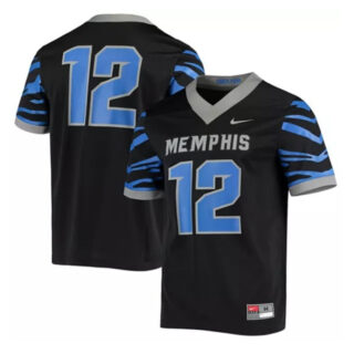 Men's Montana Grizzlies #12 Black Stitched Football Jersey